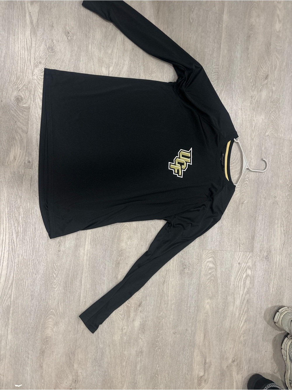 Champion Black Long-Sleeve UCF Logo Performance Tee